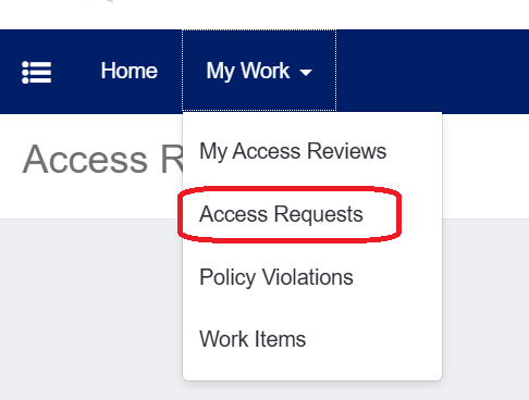 Access Requests screen