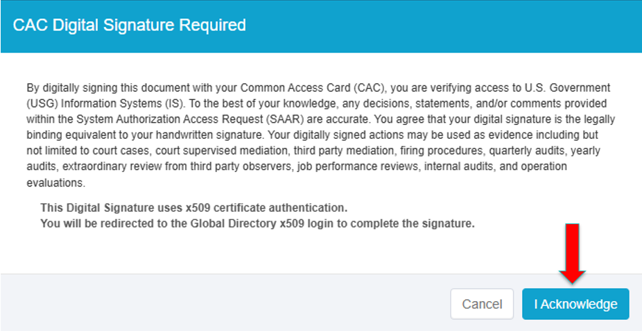 Digital signature and submit screen